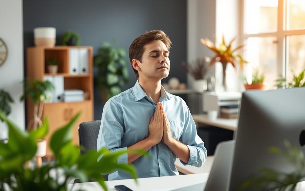 Atemübungen im Büro