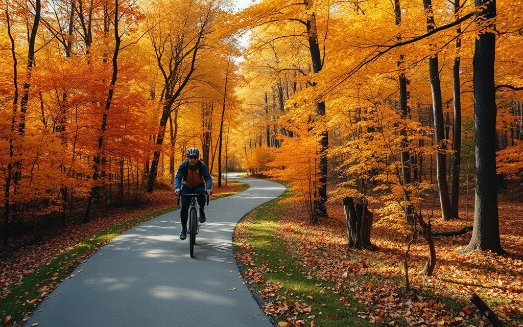 Radfahren im Herbst