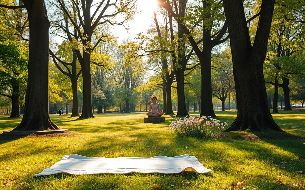 Meditation im Park