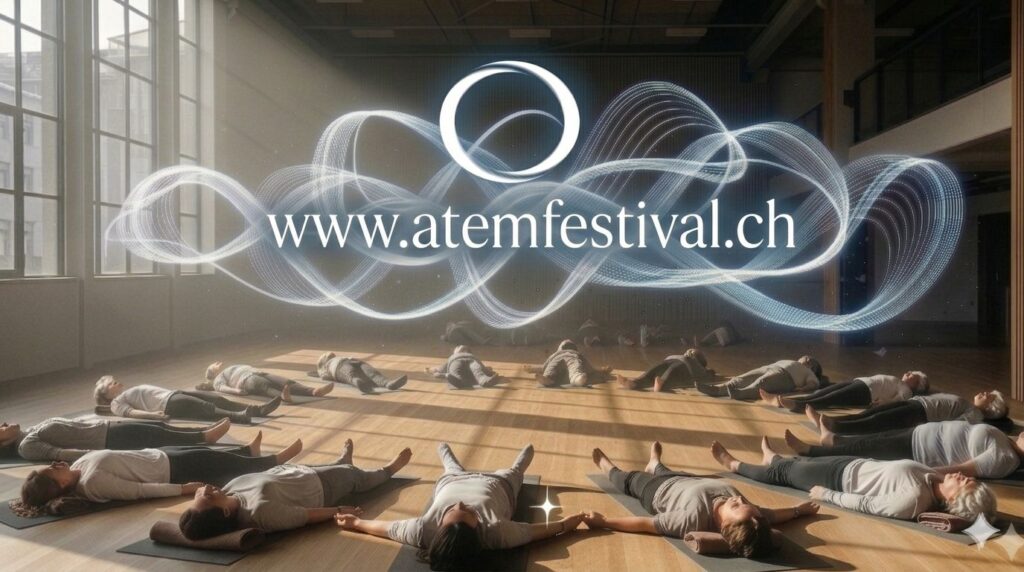 Atemfestival Schweiz Gruppen Atemsession mit geführter Atemarbeit im Raum