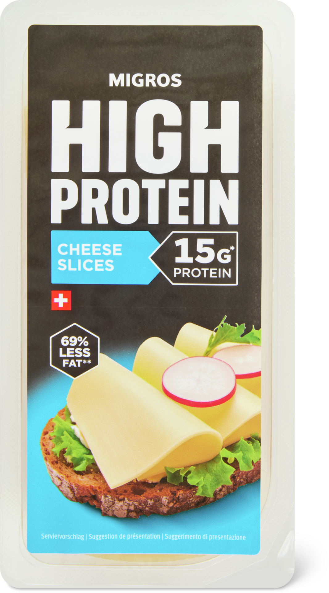 High-Protein-Käsescheiben von Migros mit 15 Gramm Protein